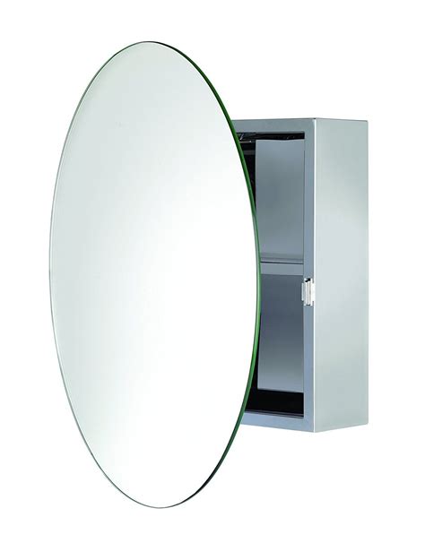 croydex severn circular mirror medicine cabinet in stainless steel|Severn Circular Stainless Steel Cabinet .